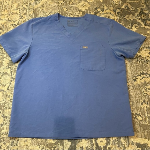 Figs Blue Scrub Top - Picture 1 of 5